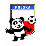 This adorable little panda is too cute! He's featured in front of a large flag from Poland and ready to play football and score some goals. This cute design is perfect for football players and soccer fans.