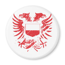 Poland Grunged Magnet