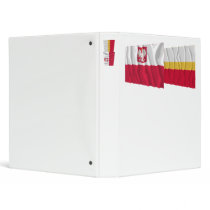 Poland & Małopolskie waving flags Vinyl Binders