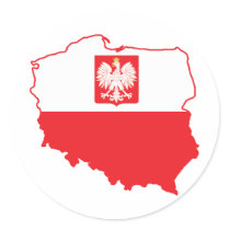 Poland Map In Polish Colors stickers