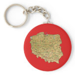 Poland Map Keychain