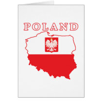Poland Map With Eagle cards