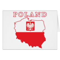 Poland Map With Eagle cards
