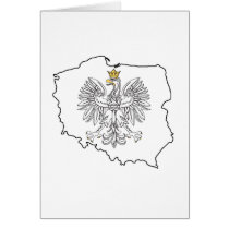 Poland Map With Eagle cards
