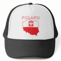 Poland Map With Eagle hats