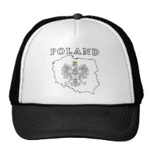 Poland Map With Eagle Mesh Hat