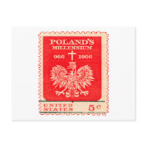 Poland Millennium Stamp postcards