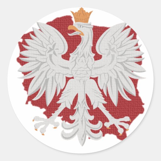 Poland Polish Eagle Classic Round Sticker Zazzle