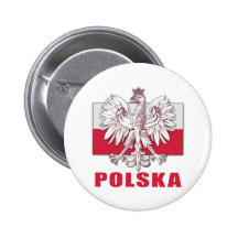Poland Polska Coat of Arms Button