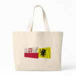 Poland & Pomorskie waving flags bags