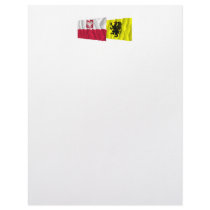 Poland & Pomorskie waving flags Letterhead Design