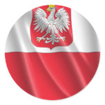 POLAND ROUND STICKER