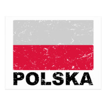 Poland Vintage Flag Postcards