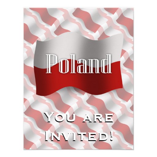 Poland Waving Flag Invite