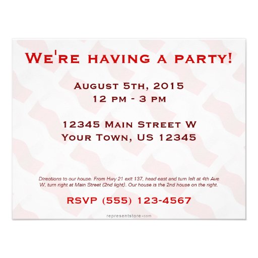 Poland Waving Flag Invite