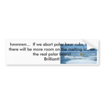Polar Bear Abortion Bumper Sticker