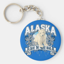 Polar Bear Alaska Key Chain
