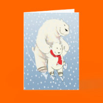 Polar bear and cub cards