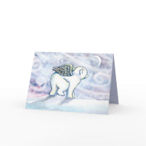 Polar Bear Angel Christmas Card by robmolily Polar Bear Angel Christmas Card