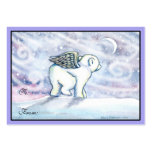 Polar Bear Angel Cub Holiday Gift Tags Business Card Templates