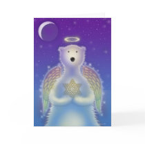Polar Bear Angel Holiday Card by robmolily Polar Bear Angel Holiday Card