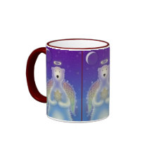 Polar Bear Angel Holiday Mug by Molly Harrison