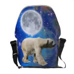 Polar Bear &amp; Arctic Moon Messenger Bag