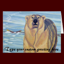 Polar Bear Art Cards Custom Wildlife Art Cards cards
