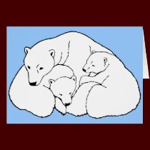 Polar Bear Art Cards Mother & Cub Art Card cards