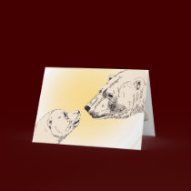 Polar Bear Art Cards Mother Day's Art Card