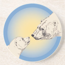 Polar Bear Art Coasters Bear & Cub Coaster coasters
