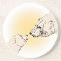 Polar Bear Art Coasters Bear & Cub Coaster coasters