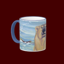 Polar Bear Art Coffee Mug Wildlife Art Bear Cup mugs