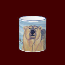 Polar Bear Art Coffee Mug Wildlife Art Bear Cup mugs