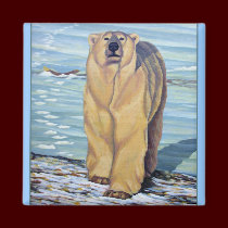 Polar Bear Art Fridge Magent Wildlife Art Gifts magnets