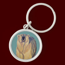 Polar Bear Art Key Chain Canadian Wildlife Gifts keychains