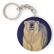 Polar Bear Art Key Chain Canadian Wildlife Gifts