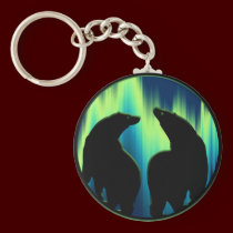Polar Bear Art Key Chain First Nations Bear Gifts keychains