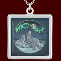 Polar Bear Art Necklace Arctic Bear Art Jewelry necklaces