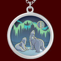 Polar Bear Art Necklace Native Bear Art Jewelry necklaces