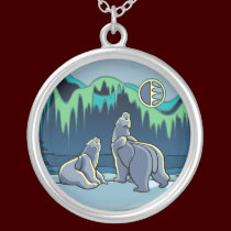 Polar Bear Art Necklace Native Bear Art Jewelry necklaces