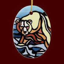 Polar Bear Art Ornament Bear Keepsake & Gifts ornaments