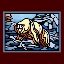 Polar Bear Art Print First Nation Wildlife Poster posters