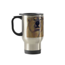 Polar Bear Art Travel Mug Wildlife Art Bear Cup