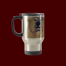 Polar Bear Art Travel Mug Wildlife Art Bear Cup mugs