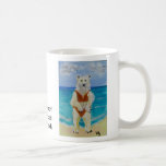 Polar Bear at the Beach Coffee Mugs