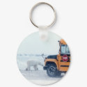Polar Bear at the bus stop keychains