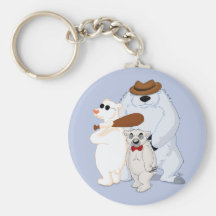 Polar Bear Bandits Keychain