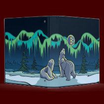 Polar Bear Binder Cute Bear Art School Supplies binders