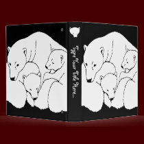 Polar Bear Binder Cute Bear Art School Supplies binders
